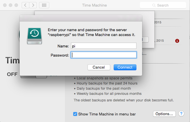 Time Machine Login