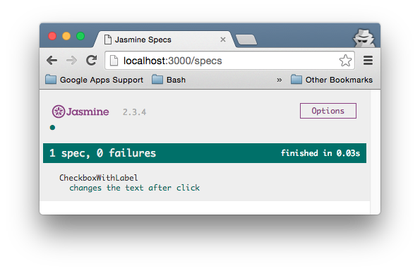 Jasmine Runner in Browser